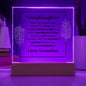 For Granddaughter | Printed Square Acrylic Plaque