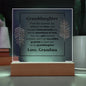 For Granddaughter | Printed Square Acrylic Plaque