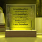 For Granddaughter | Printed Square Acrylic Plaque
