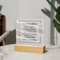 For Granddaughter | Printed Square Acrylic Plaque