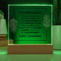 For Granddaughter | Printed Square Acrylic Plaque