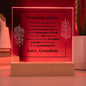 For Granddaughter | Printed Square Acrylic Plaque