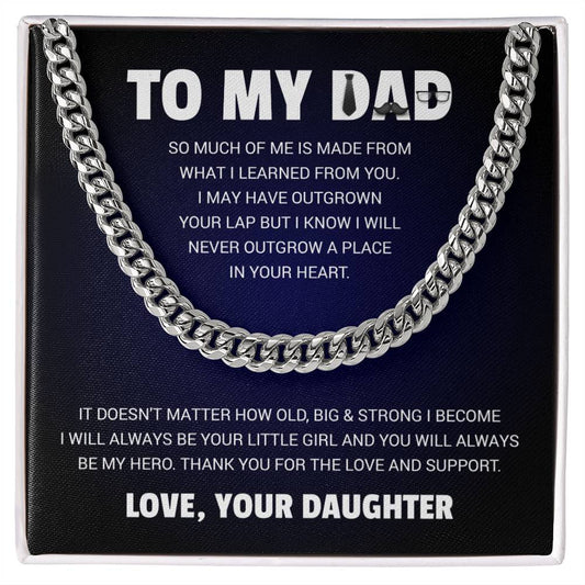 To My Dad | Thank You For The Love & Support - Cuban Link Chain